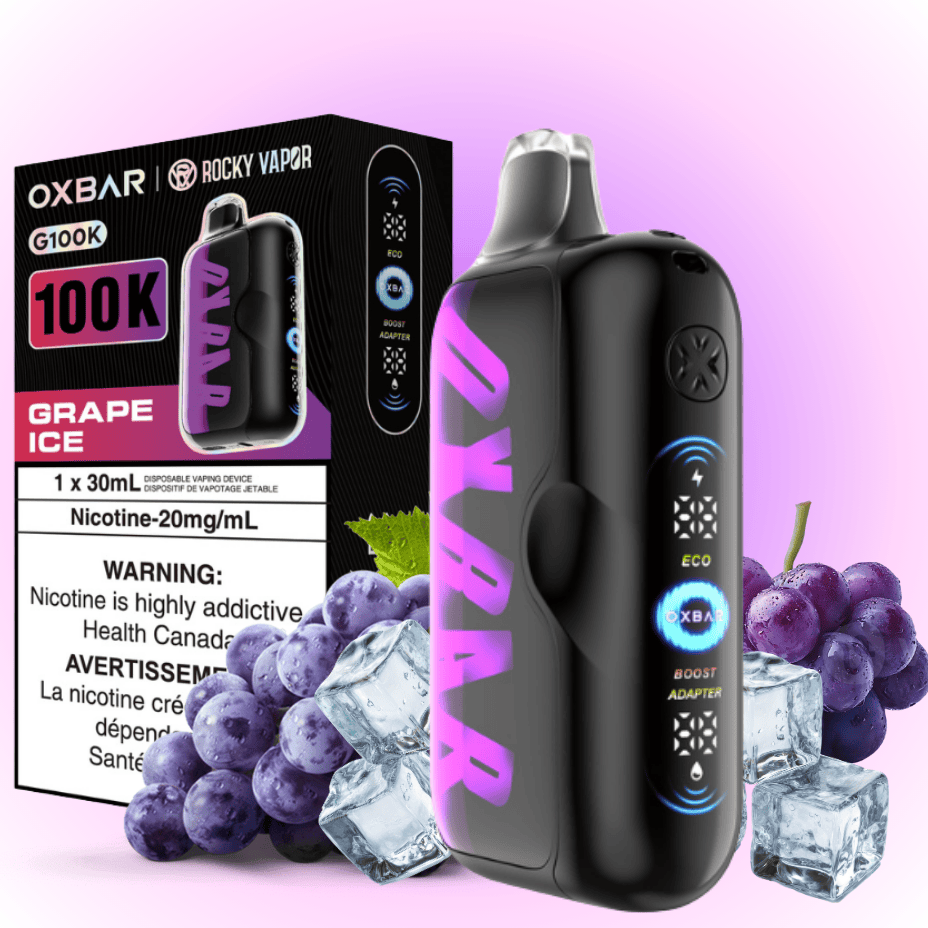 Oxbar G100K Disposable Vape - Grape Ice 30mL / 100000 Puffs / 20mg Vape Superstore  Saskatchewan Canada