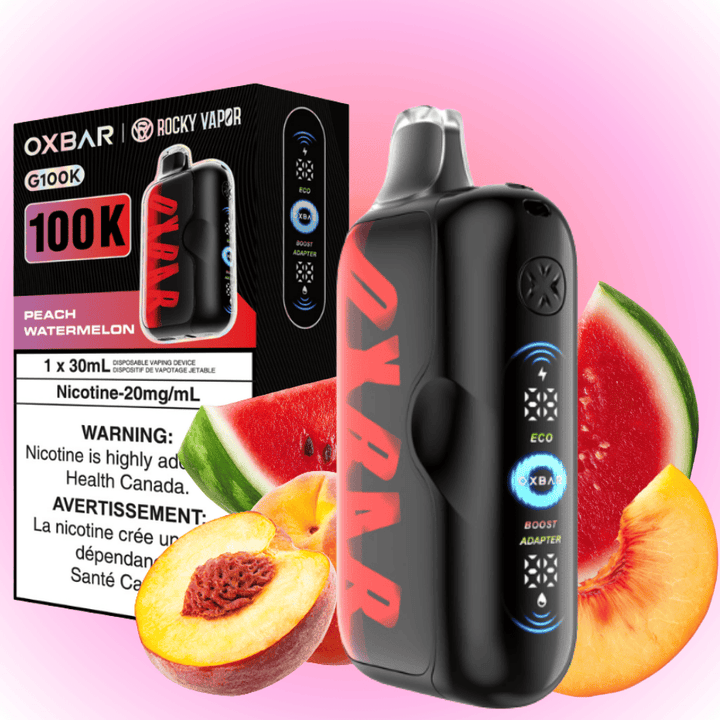 Oxbar G100K Disposable Vape - Peach Watermelon 30mL / 100000 Puffs / 20mg Vape Superstore  Saskatchewan Canada