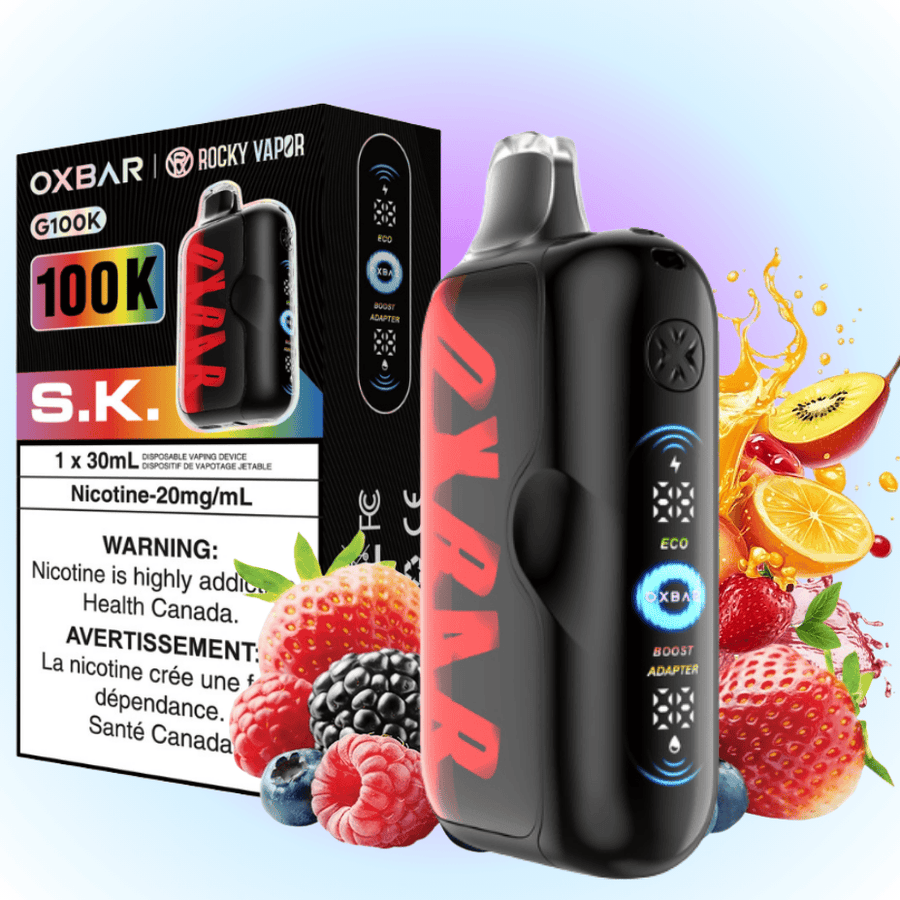 Oxbar G100K Disposable Vape - S.K. 30mL / 100000 Puffs / 20mg Vape Superstore  Saskatchewan Canada