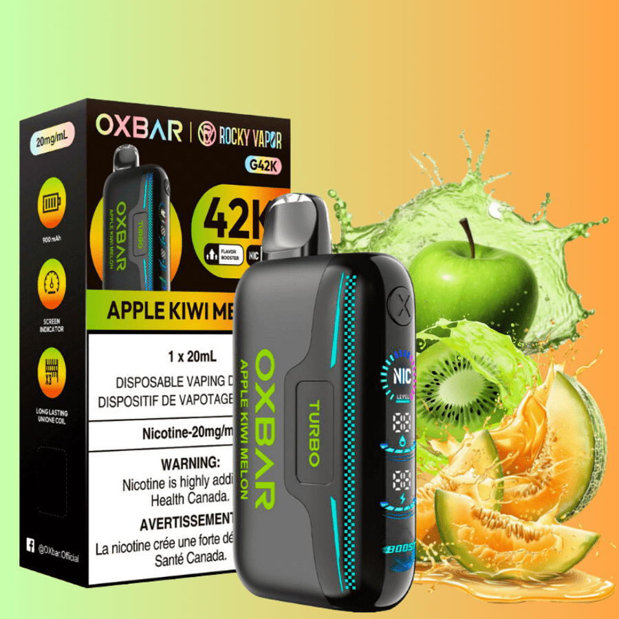 Oxbar G42k Disposable Vape-Apple Kiwi Melon Vape Superstore  Saskatchewan Canada