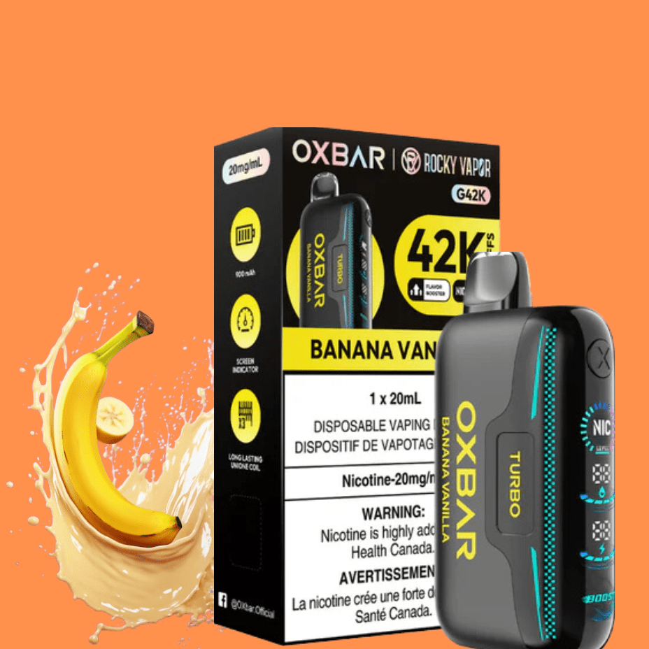Oxbar G42k Disposable Vape-Banana Vanilla Vape Superstore  Saskatchewan Canada