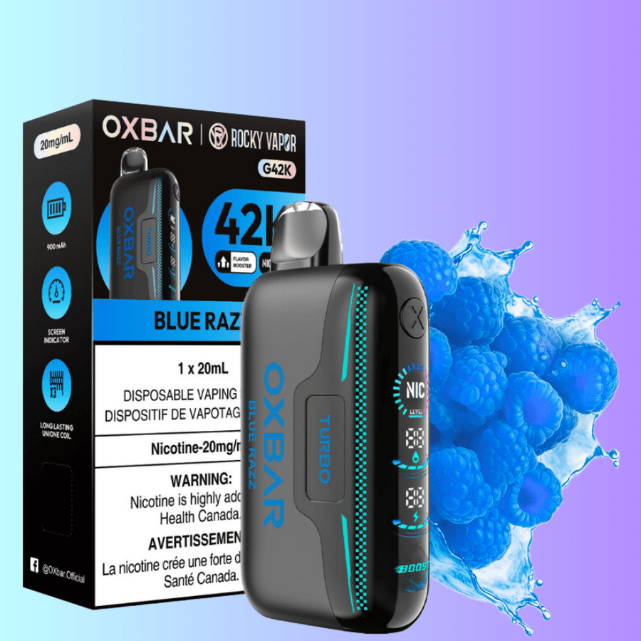 Oxbar G42k Disposable Vape-Blue Razz Vape Superstore  Saskatchewan Canada