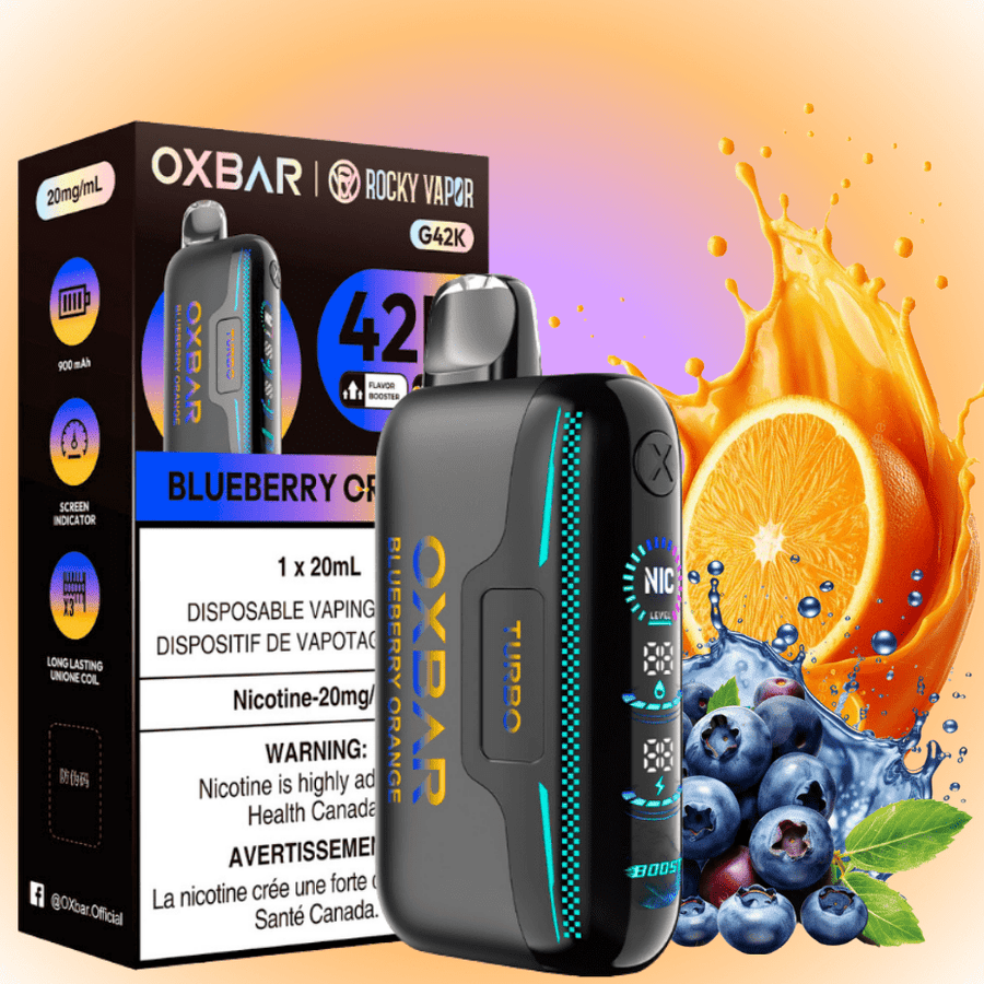 Oxbar G42k Disposable Vape-Blueberry Orange 20mg / 42000 Puffs Vape Superstore  Saskatchewan Canada