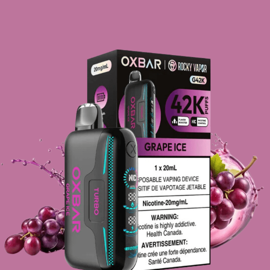 Oxbar G42k Disposable Vape-Grape Ice Vape Superstore  Saskatchewan Canada