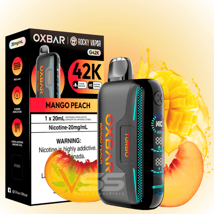 Oxbar G42k Disposable Vape-Mango Peach 20mg / 42000 Vape Superstore  Saskatchewan Canada