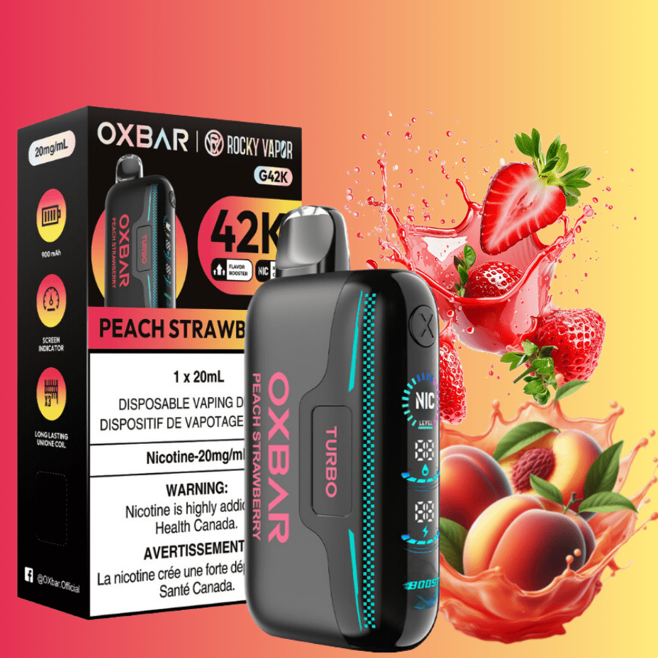 Oxbar G42k Disposable Vape-Peach Strawberry Vape Superstore  Saskatchewan Canada