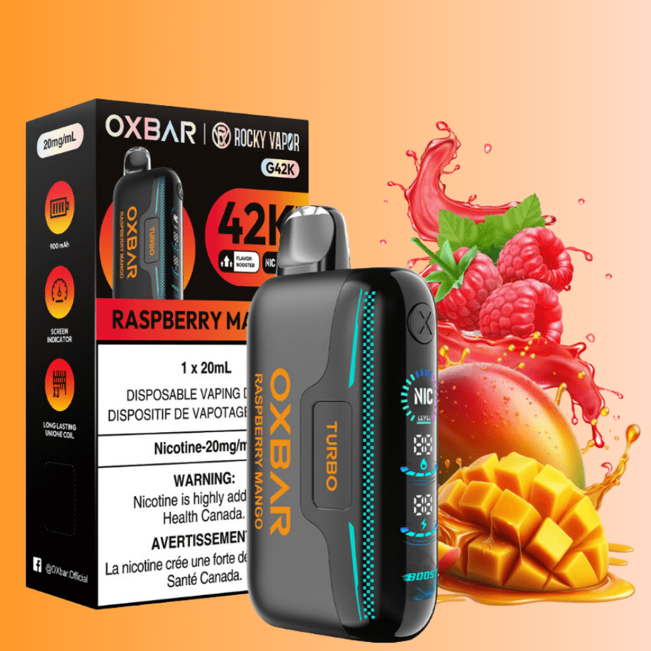 Oxbar G42k Disposable Vape-Razz Mango Vape Superstore  Saskatchewan Canada
