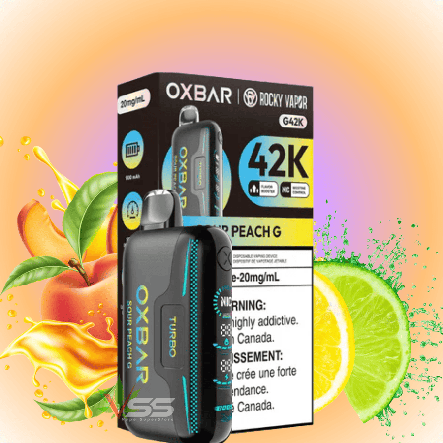 Oxbar G42k Disposable Vape-Sour Peach G Vape Superstore  Saskatchewan Canada