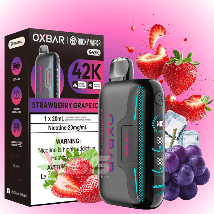 Oxbar G42k Disposable Vape-Strawberry Grape Ice 20mg / 42000 Vape Superstore  Saskatchewan Canada