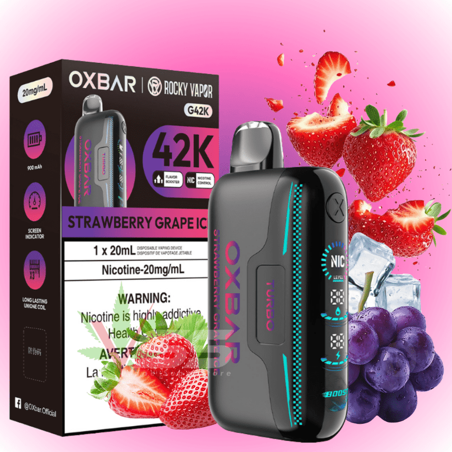 Oxbar G42k Disposable Vape-Strawberry Grape Ice 20mg / 42000 Vape Superstore  Saskatchewan Canada