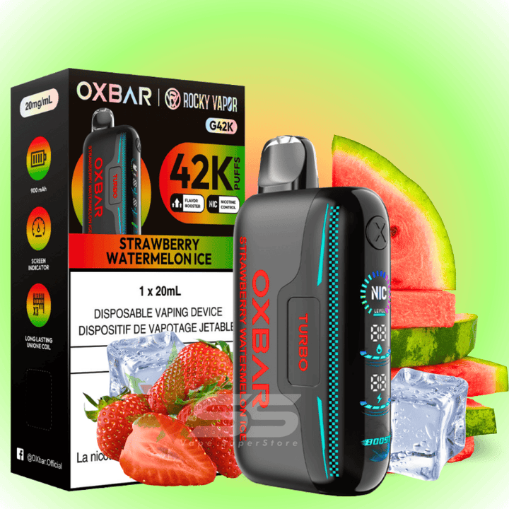 Oxbar G42k Disposable Vape-Strawberry Watermelon Ice 20mg / 42000 Vape Superstore  Saskatchewan Canada