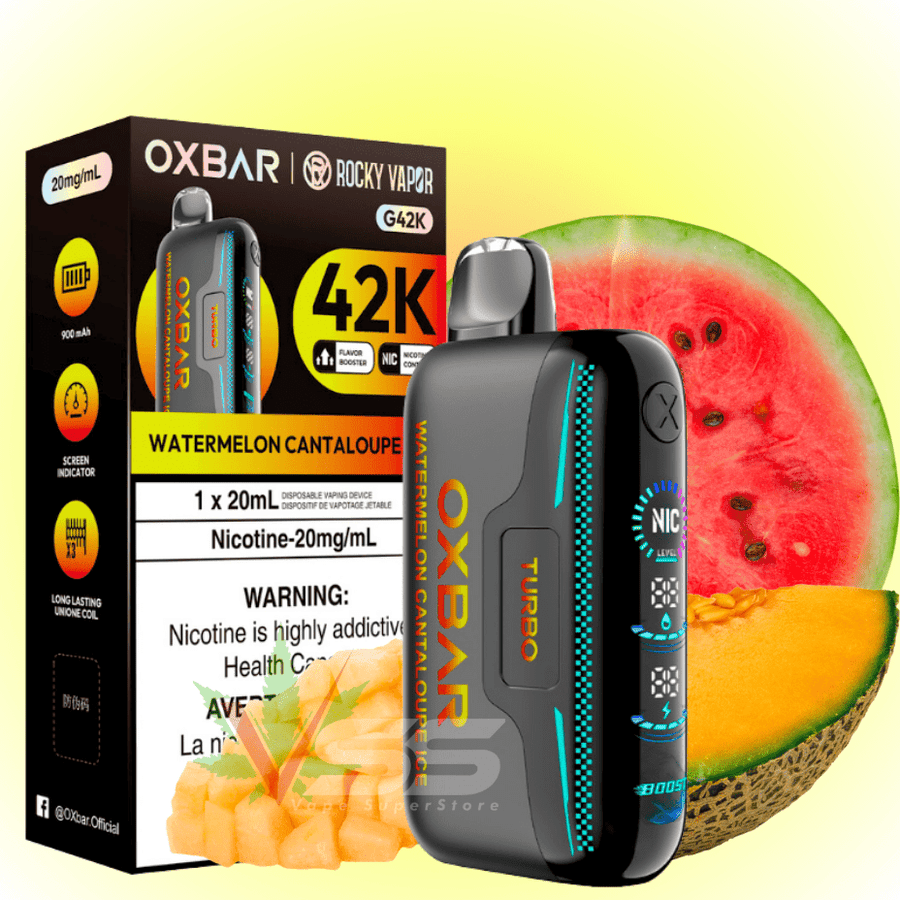 Oxbar G42k Disposable Vape-Watermelon Cantaloupe Ice 20mg / 42000 Vapexcape Vape and Bong Shop Regina Saskatchewan