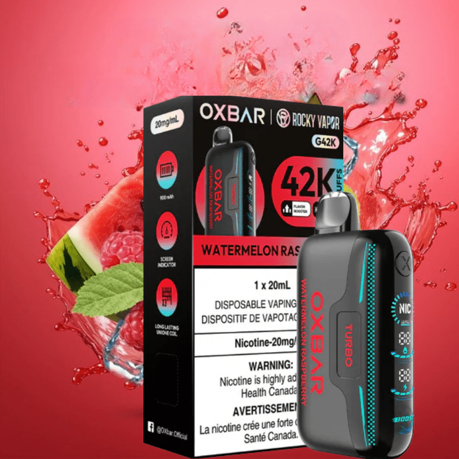 Oxbar G42k Disposable Vape-Watermelon Raspberry Vape Superstore  Saskatchewan Canada
