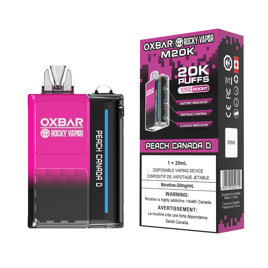 OXBAR M20K Disposable Vape - Peach Canada D 20mg / 20000 Vape Superstore  Saskatchewan Canada