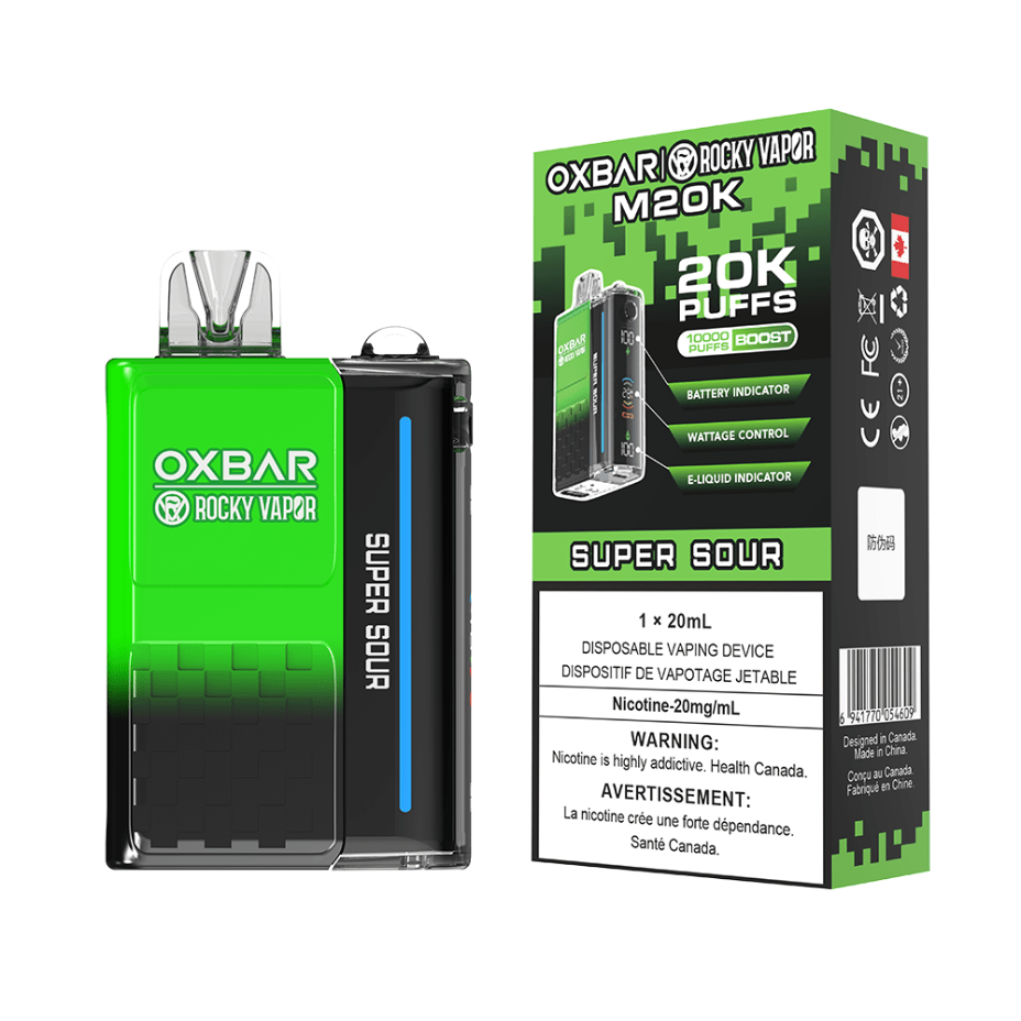 Vape jetable OXBAR M20K - Super Sour Regina SK Vapexcape Vape SuperStore- Vape & Bong Shop Vape jetable OXBAR M20K - Super Sour Regina SK Vapexcape Vape SuperStore- Vape & Bong Shop