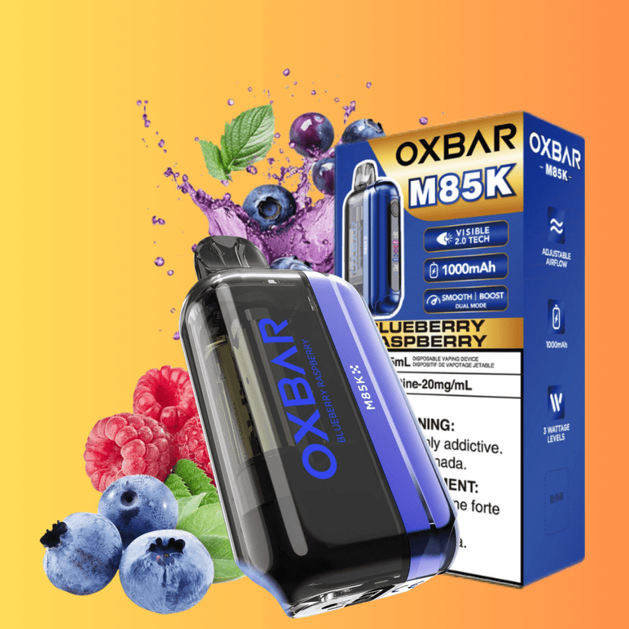 Oxbar M85K Disposable Vape - Blueberry Raspberry 20mg Vapexcape Vape and Bong Shop Regina Saskatchewan