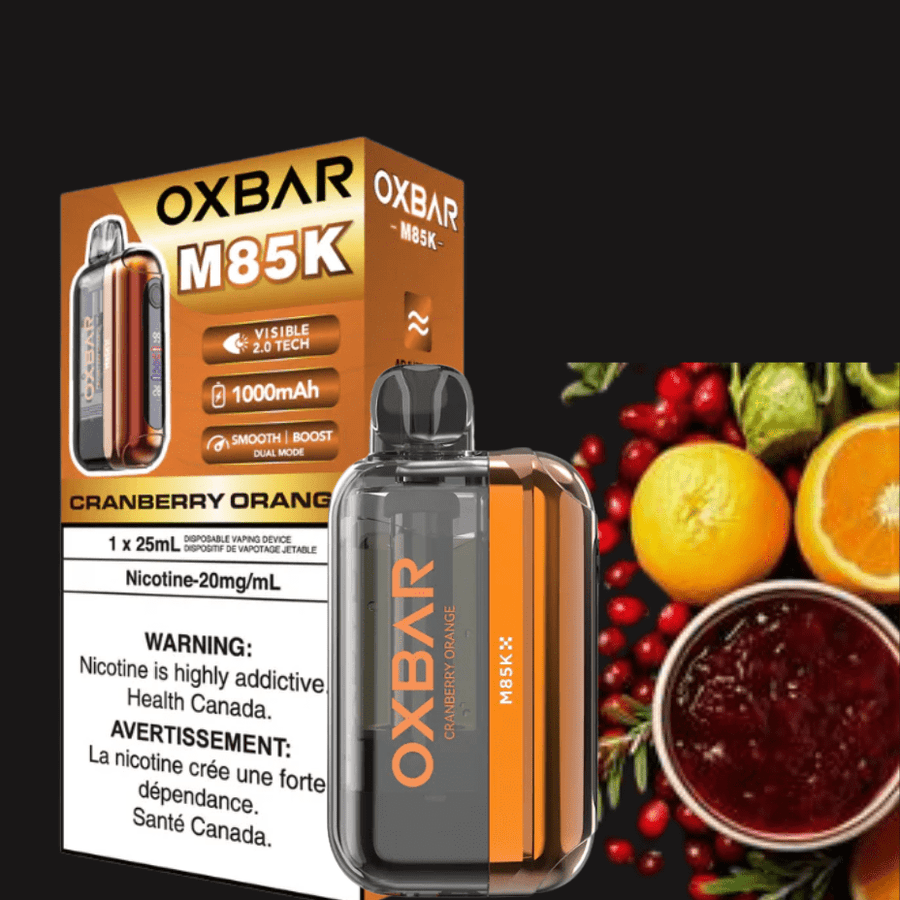 Oxbar M85K Disposable Vape - Cranberry Orange 20mg / 85000 Puffs Vape Superstore  Saskatchewan Canada