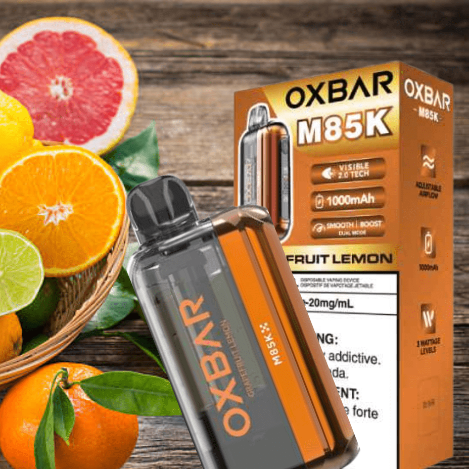 Oxbar M85K Disposable Vape - Grapefruit Lemon 20mg Vapexcape Vape and Bong Shop Regina Saskatchewan