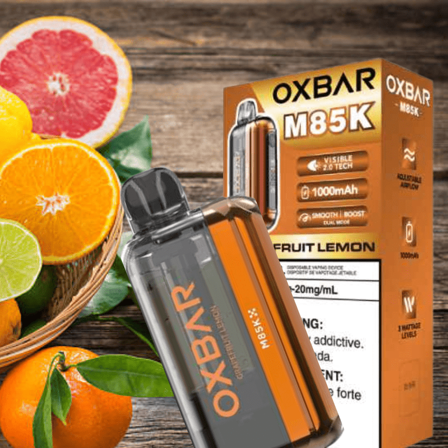Oxbar M85K Disposable Vape - Grapefruit Lemon 20mg Vapexcape Vape and Bong Shop Regina Saskatchewan