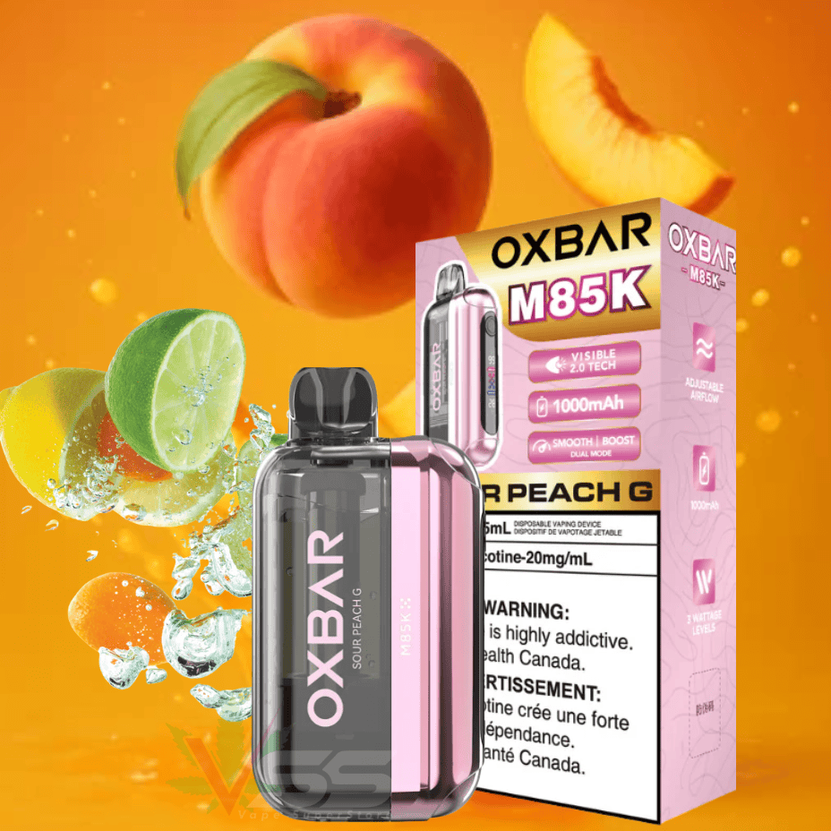 Oxbar M85K Disposable Vape - Sour Peach G Vape Superstore  Saskatchewan Canada