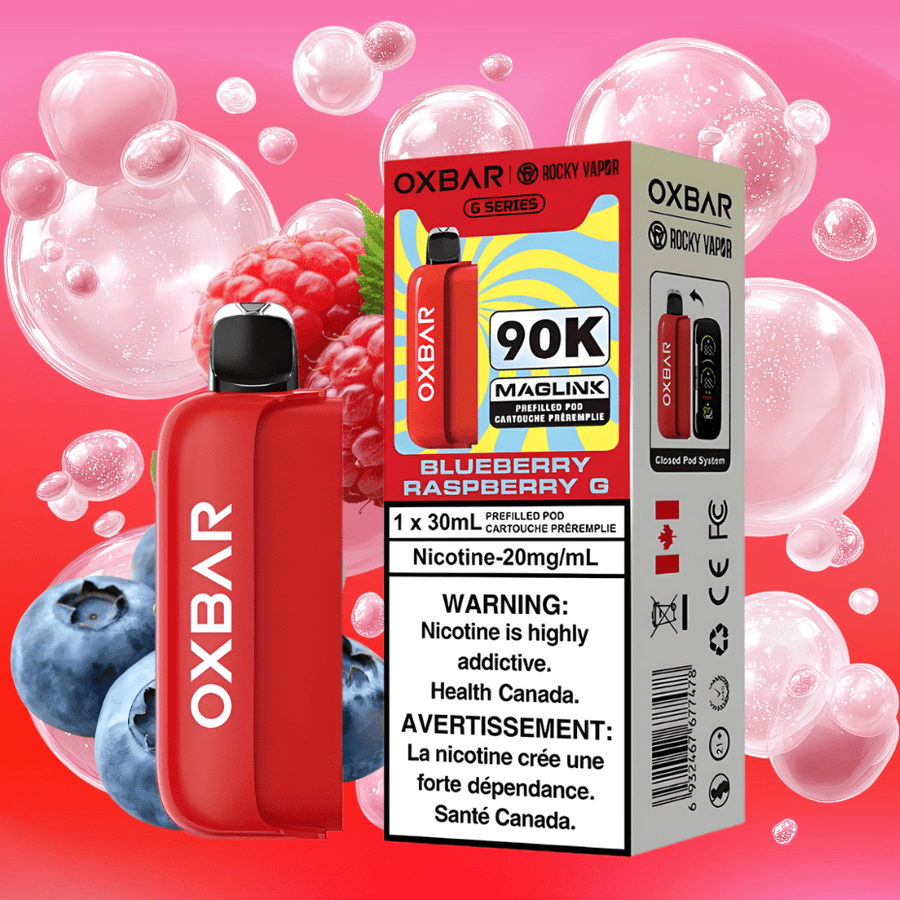 Oxbar Maglink 90K Prefilled Pod - Blueberry Raspberry G 30mL / 90000 Puffs / 20mg Vape Superstore  Saskatchewan Canada