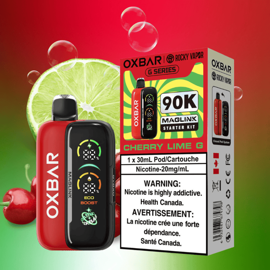 Oxbar Maglink 90K Starter Kit - Cherry Lime G 30mL / 90000 Puffs / 20mg Vape Superstore  Saskatchewan Canada