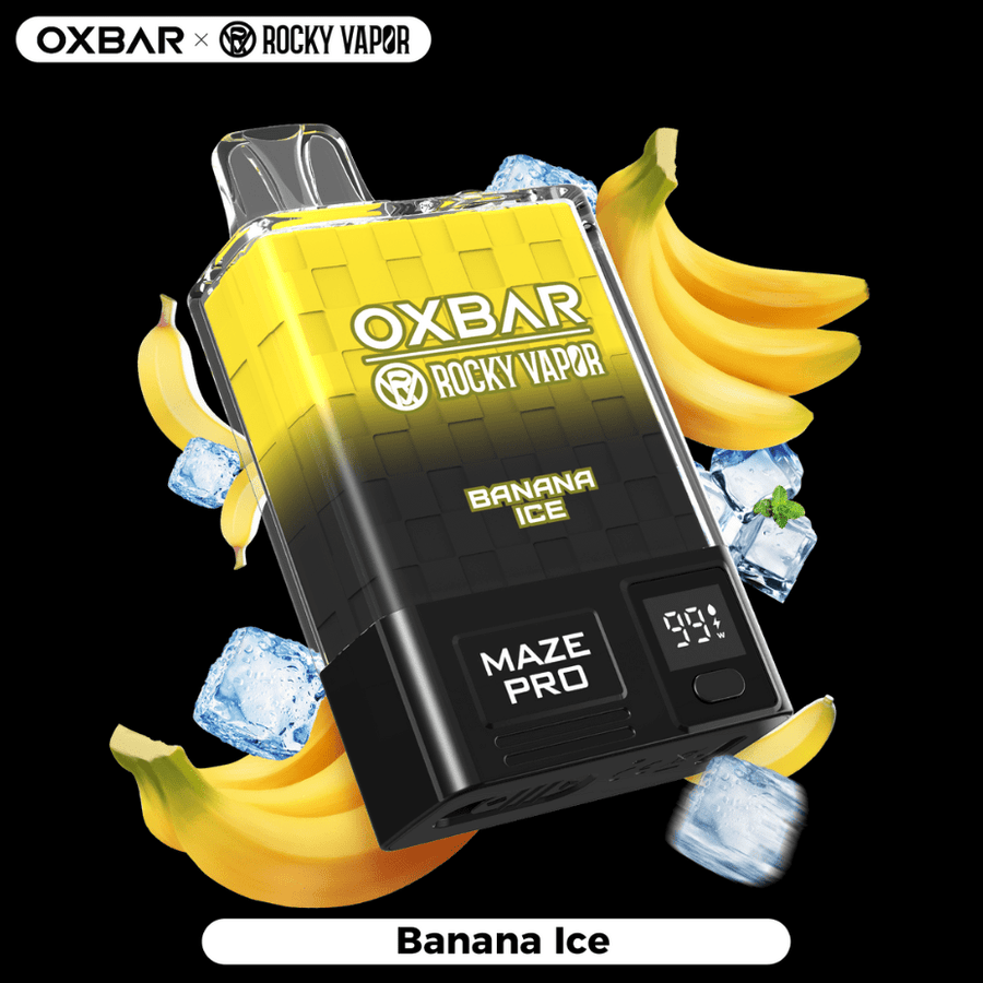OXBAR Maze PRO 10,000 Disposable Vape-Banana Ice 20mg / 10000Puffs Vapexcape Vape and Bong Shop Regina Saskatchewan