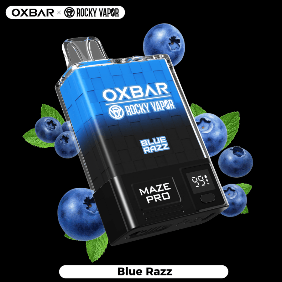 OXBAR Maze PRO 10,000 Disposable Vape-Blue Razz 20mg / 10000Puffs Vapexcape Vape and Bong Shop Regina Saskatchewan