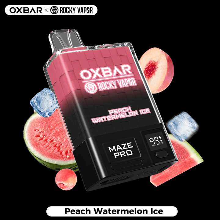 OXBAR Maze PRO 10,000 Disposable Vape-Peach Watermelon Ice 20mg / 10000Puffs Vapexcape Vape and Bong Shop Regina Saskatchewan