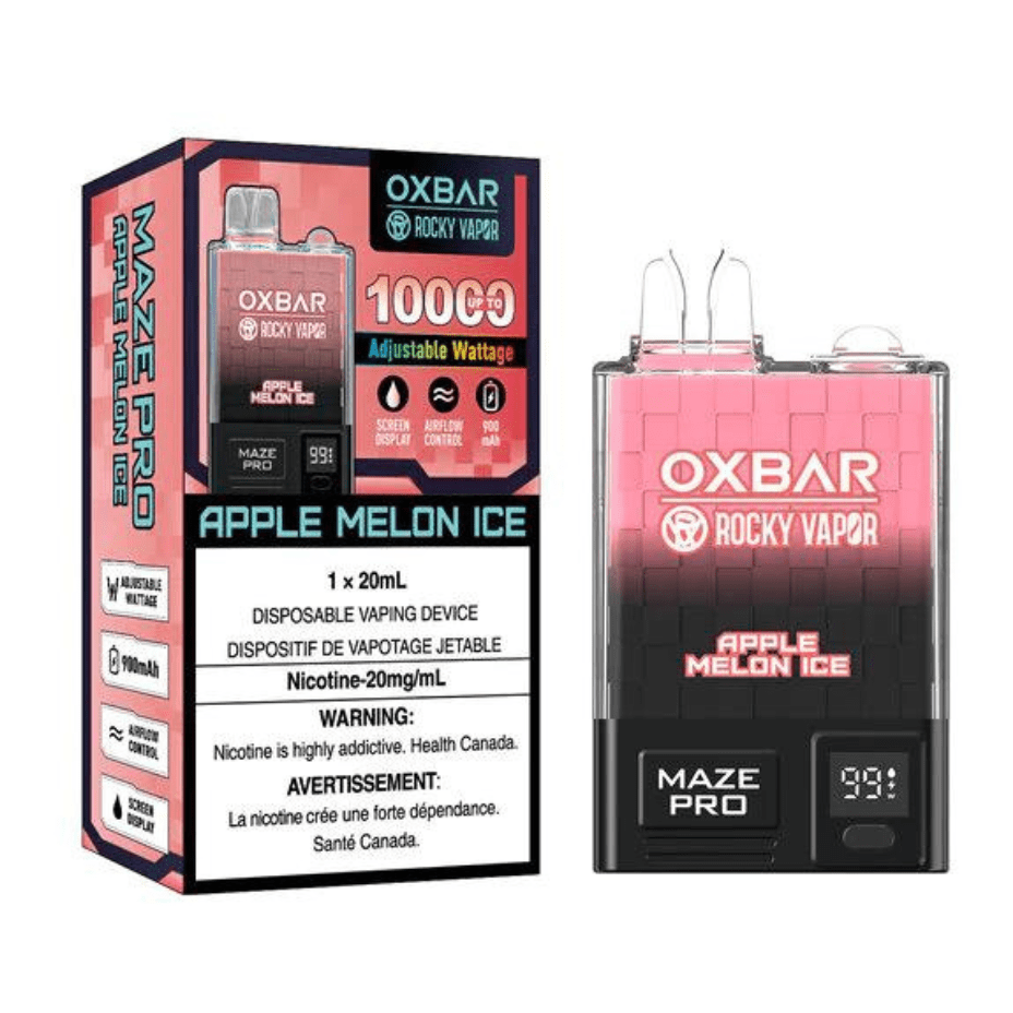 OXBAR Maze PRO 10,000 Disposable Vape-Apple Melon Ice 20mg / 10000Puffs Vapexcape Vape and Bong Shop Regina Saskatchewan