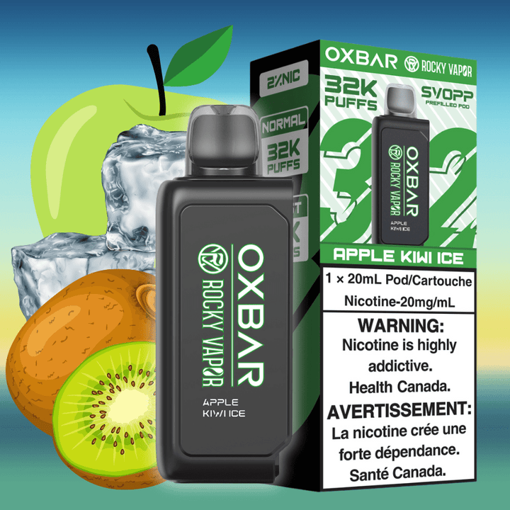 Oxbar SVOPP 32k Pod-Apple Kiwi Ice 32000 Vapexcape Vape and Bong Shop Regina Saskatchewan