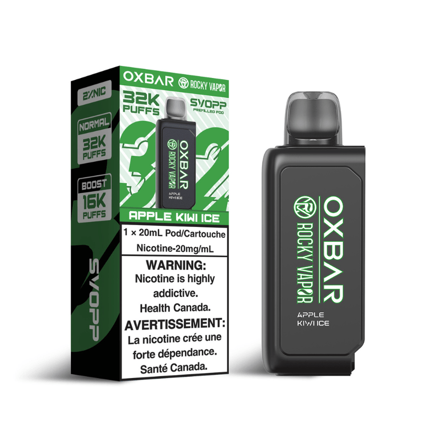 Oxbar SVOPP 32k Pod-Apple Kiwi Ice 32000 Vapexcape Vape and Bong Shop Regina Saskatchewan