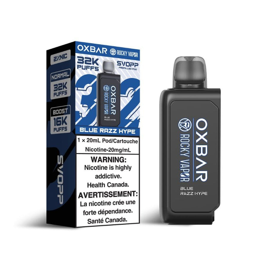 Oxbar SVOPP 32k Pod-Blue Razz Hype 32000 Vapexcape Vape and Bong Shop Regina Saskatchewan