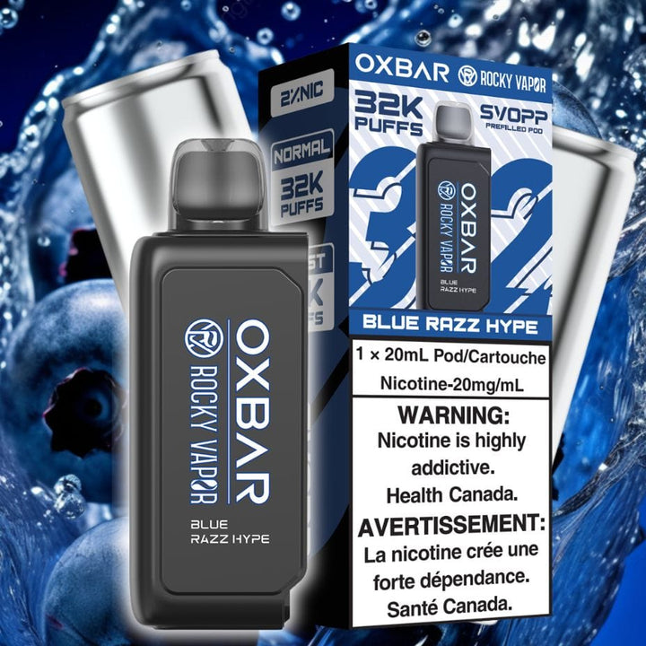 Oxbar SVOPP 32k Pod-Blue Razz Hype 32000 Vapexcape Vape and Bong Shop Regina Saskatchewan