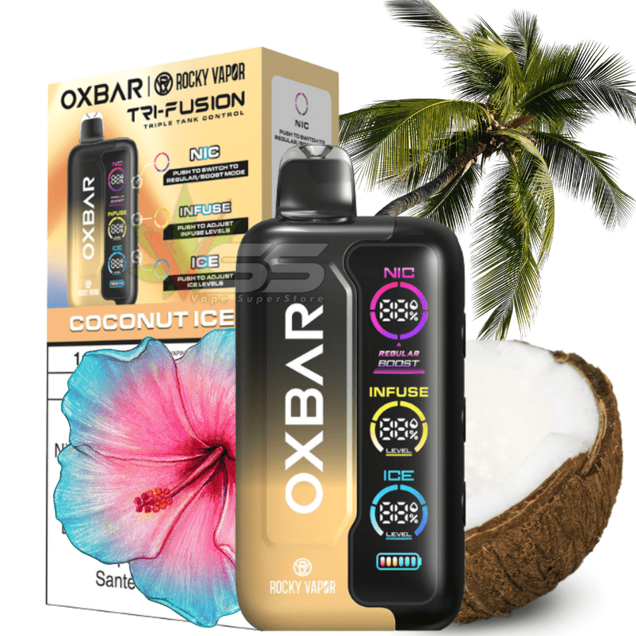 Oxbar Tri-Fusion 45k Disposable Vape-Coconut Ice Vape Superstore  Saskatchewan Canada