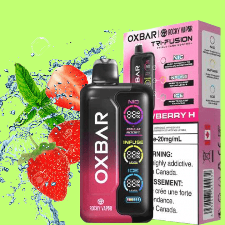 Oxbar Tri-Fusion 45k Disposable Vape-Strawberry H 45000 Puffs / 20mg Vapexcape Vape and Bong Shop Regina Saskatchewan
