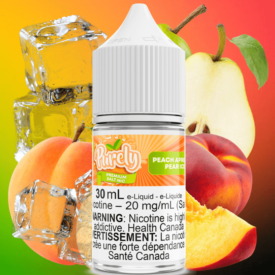 Peach Apricot Pear Ice Salt Nic by Purely E-Liquid Vapexcape Vape and Bong Shop Regina Saskatchewan