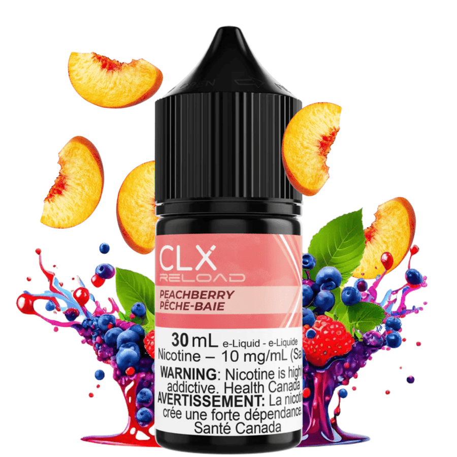 Peach Berry Salt by CLX Reload E-Liquid 30ml / 10mg Vape Superstore  Saskatchewan Canada