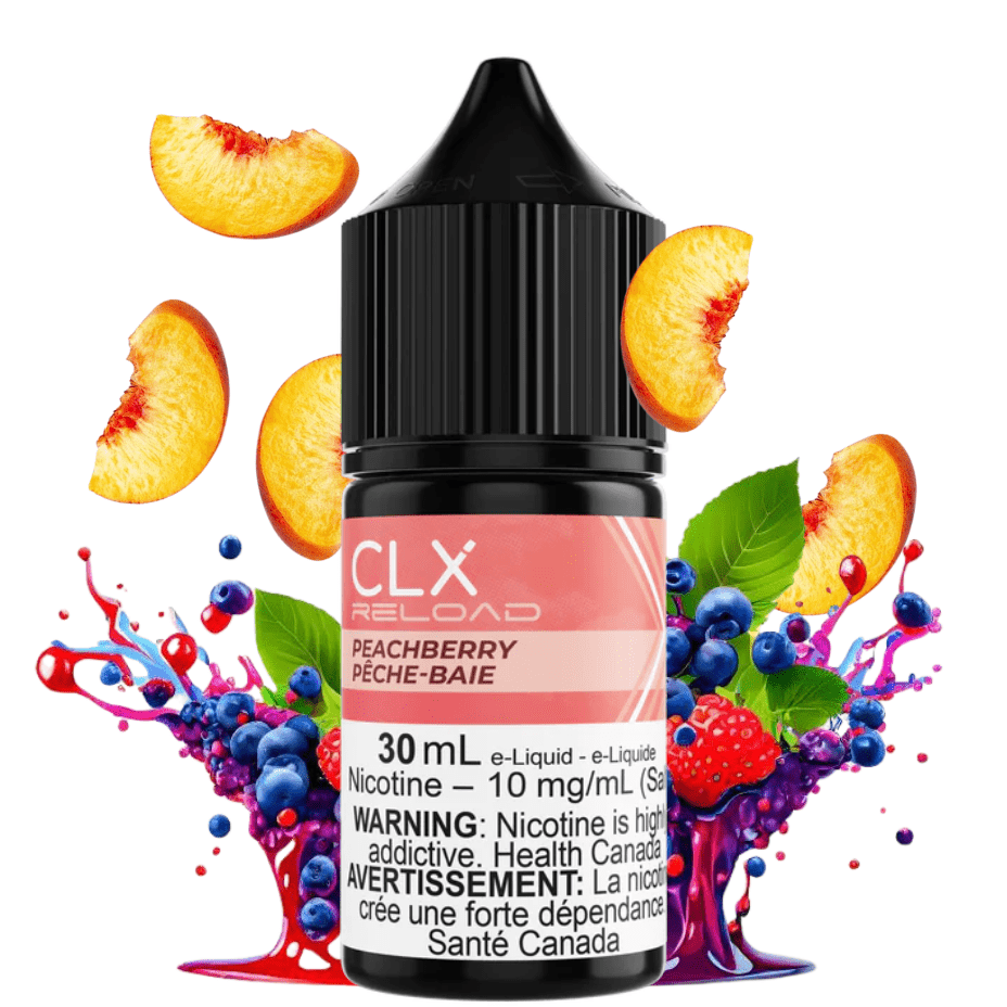 Peach Berry Salt by CLX Reload E-Liquid 30ml / 10mg Vapexcape Vape and Bong Shop Regina Saskatchewan