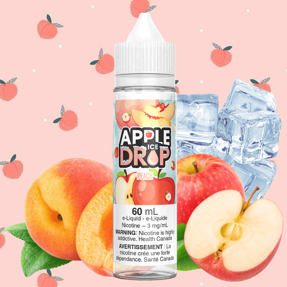 Peach Ice by Apple Drop E-Liquid Vapexcape Vape and Bong Shop Regina Saskatchewan