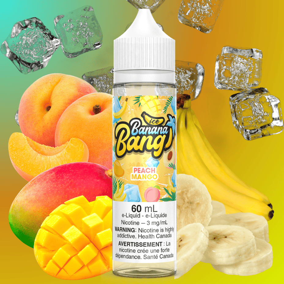 Peach Mango Ice by Banana Bang E-Liquid 60ml / 3mg Vape Superstore  Saskatchewan Canada