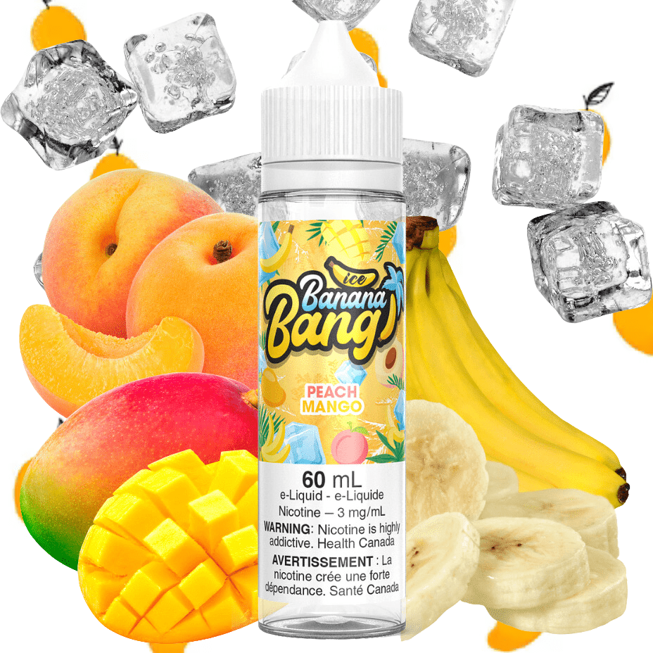 Peach Mango Ice by Banana Bang E-Liquid Vapexcape Vape and Bong Shop Regina Saskatchewan