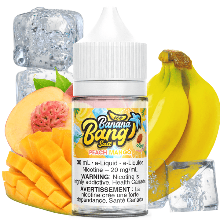 Peach Mango Ice Salt by Banana Bang E-Liquid 12mg Vape Superstore  Saskatchewan Canada