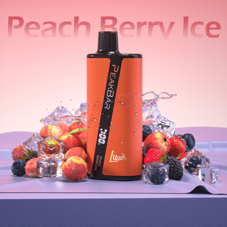 PeakBar Lusso 8200 Disposable Vape-Peach Berry Ice 18ml / 20mg Vapexcape Vape and Bong Shop Regina Saskatchewan