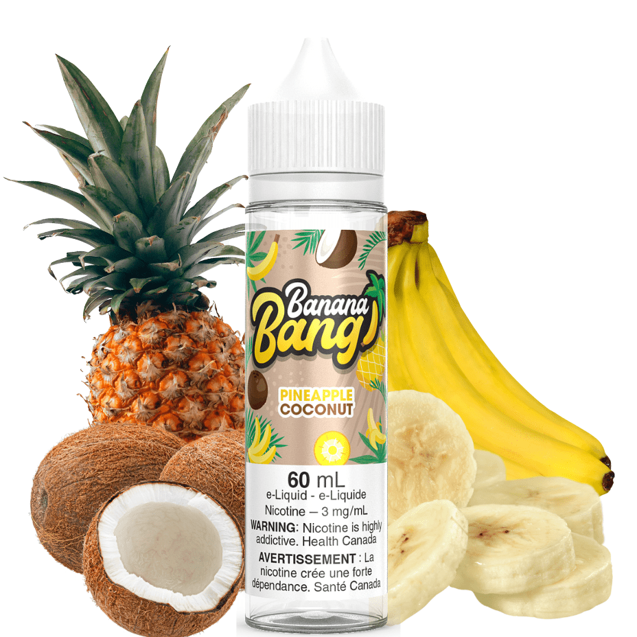 Pineapple Coconut by Banana Bang E-Liquid 3mg Vapexcape Vape and Bong Shop Regina Saskatchewan