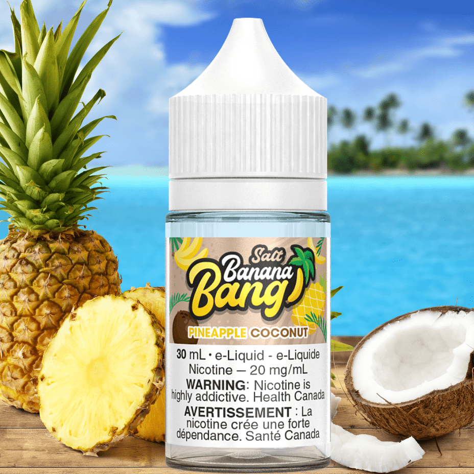 Sels de noix de coco et d'ananas par Banana Bang E-Liquid-VapeXcape Regina & Bong Shop SK, Canada Vapexcape Vape SuperStore-Vape & Bong Shop Sels de noix de coco et d'ananas par Banana Bang E-Liquid-VapeXcape Regina & Bong Shop SK, Canada Vapexcape Vape SuperStore-Vape & Bong Shop