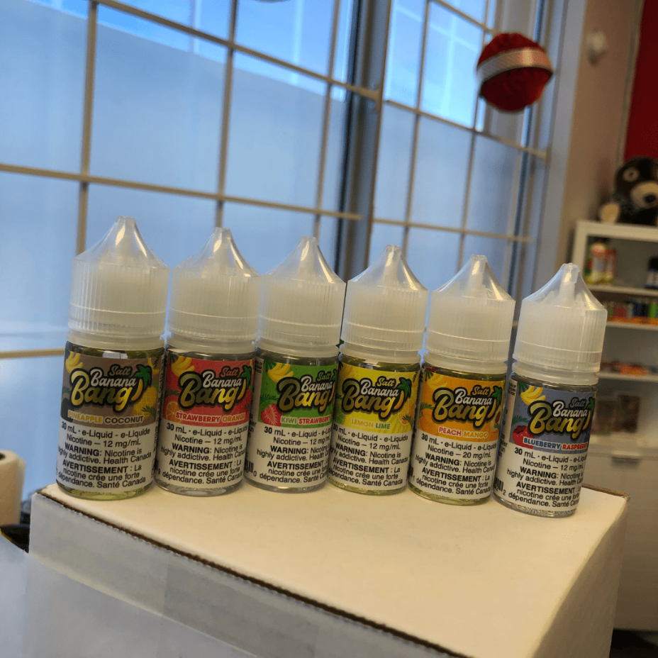 Sels de noix de coco et d'ananas par Banana Bang E-Liquid-VapeXcape Regina & Bong Shop SK, Canada Vapexcape Vape SuperStore-Vape & Bong Shop Sels de noix de coco et d'ananas par Banana Bang E-Liquid-VapeXcape Regina & Bong Shop SK, Canada Vapexcape Vape SuperStore-Vape & Bong Shop