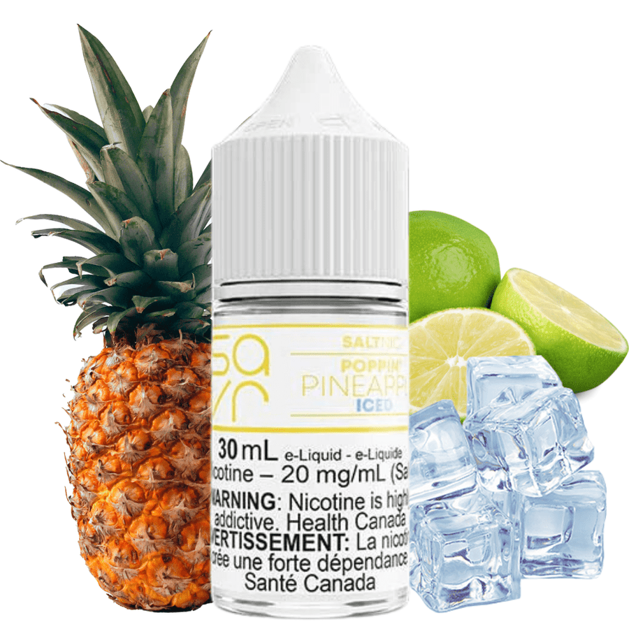 Poppin' Pineapple Iced Salt by Savr E-Liquid 10mg Vape Superstore  Saskatchewan Canada