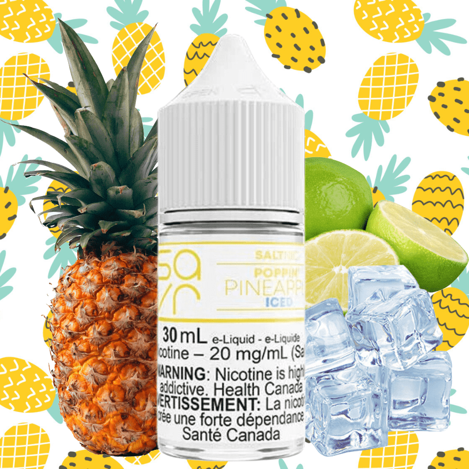 Poppin' Pineapple Iced Salt by Savr E-Liquid Vape Superstore  Saskatchewan Canada