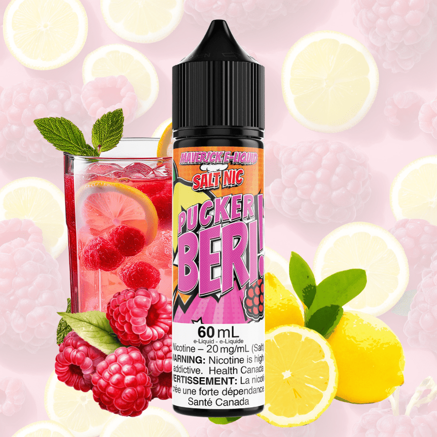 Pucker Beri Salt by Maverick E-Liquid 60mL / 20mg Vape Superstore  Saskatchewan Canada